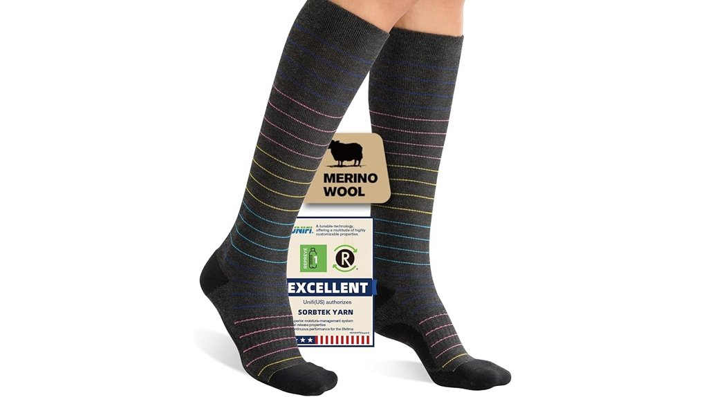 merino wool compression knee highs