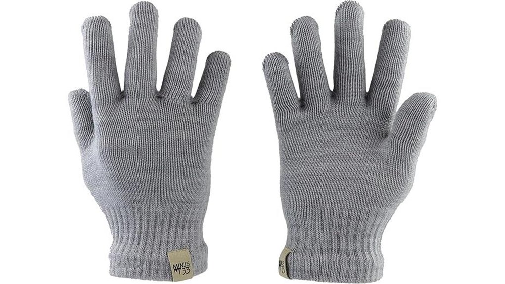 merino wool ski glove liner