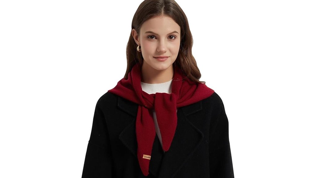 merino wool triangle hooded scarf