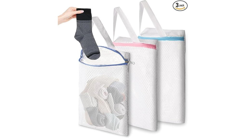 mesh laundry bags with hooks