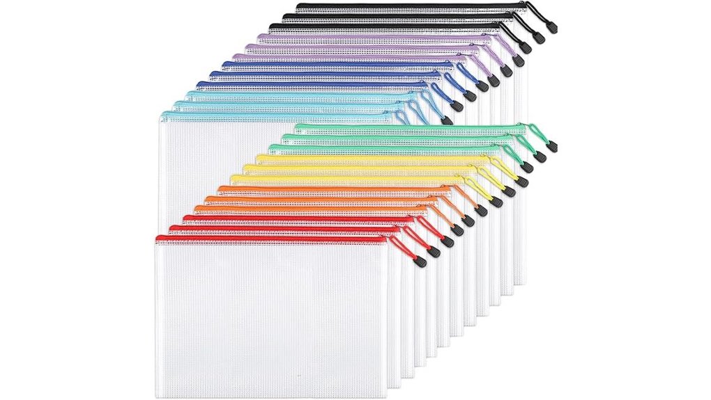 mesh zipper pouch bags