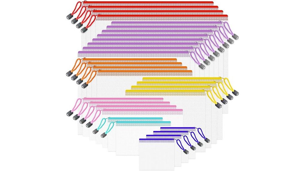 mesh zipper pouch set