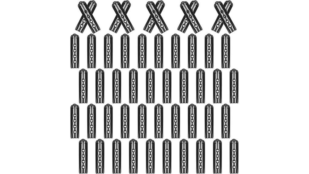 metal black shoelace aglets