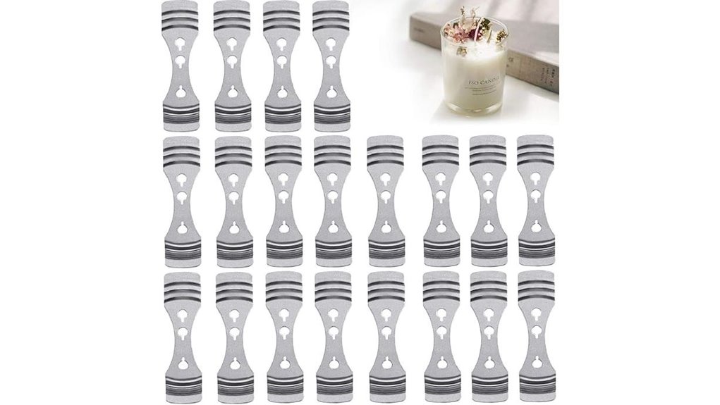 metal candle wick centering devices