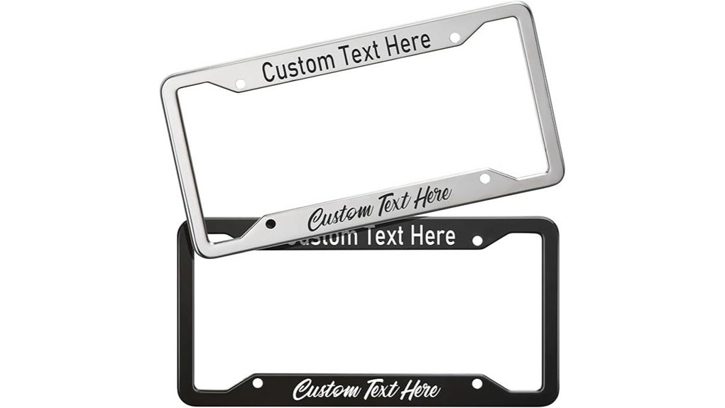 metal rustproof aluminum license frame