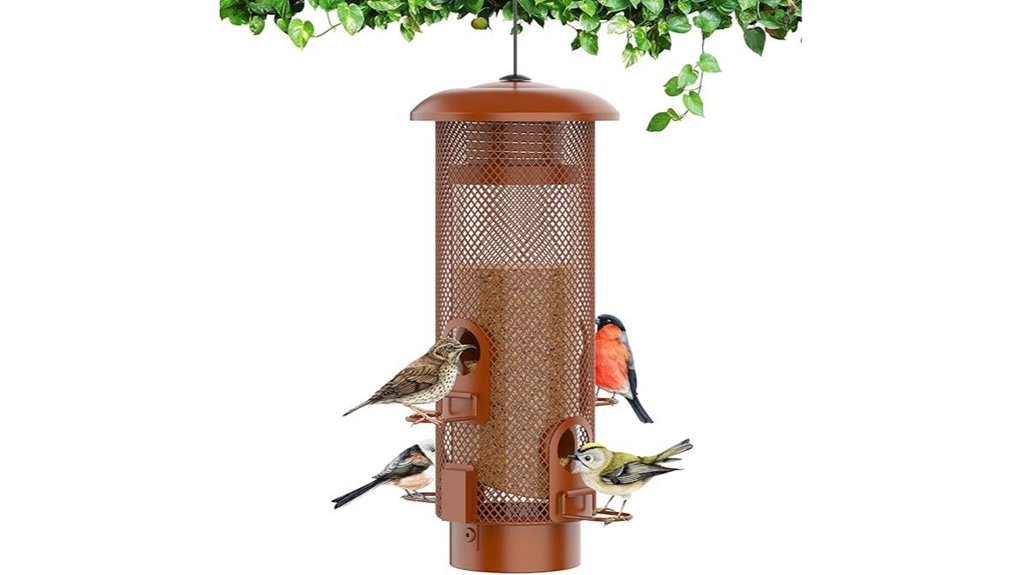 metal squirrel proof weatherproof birdfeeder