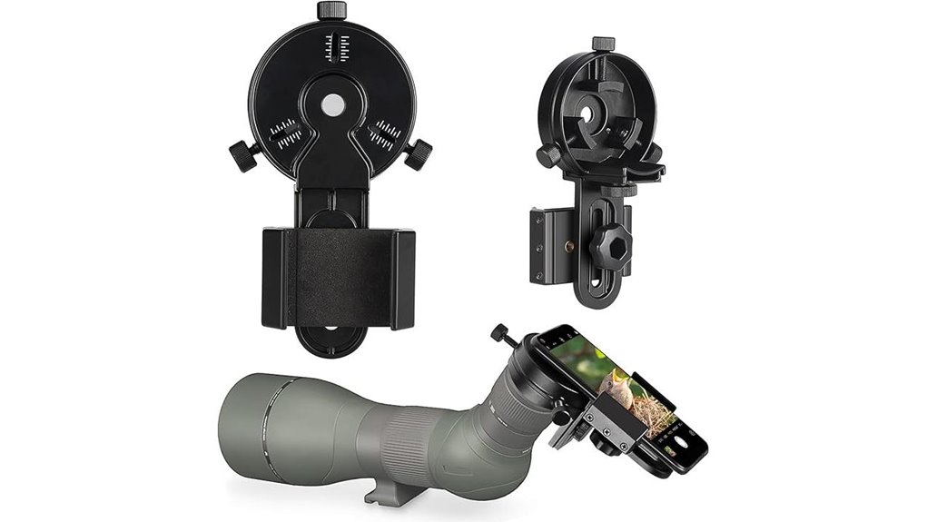 metal telescope phone mount