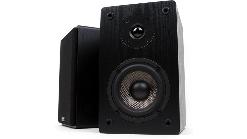 micca mb42 black bookshelf speakers