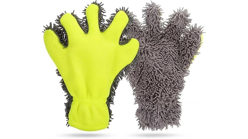 microfiber five finger car mitts