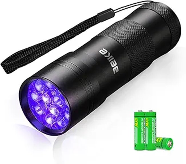 mini 12 led uv flashlight