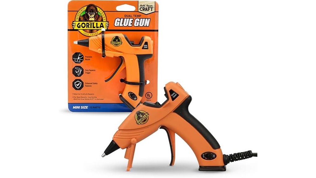 mini dual temperature hot glue gun