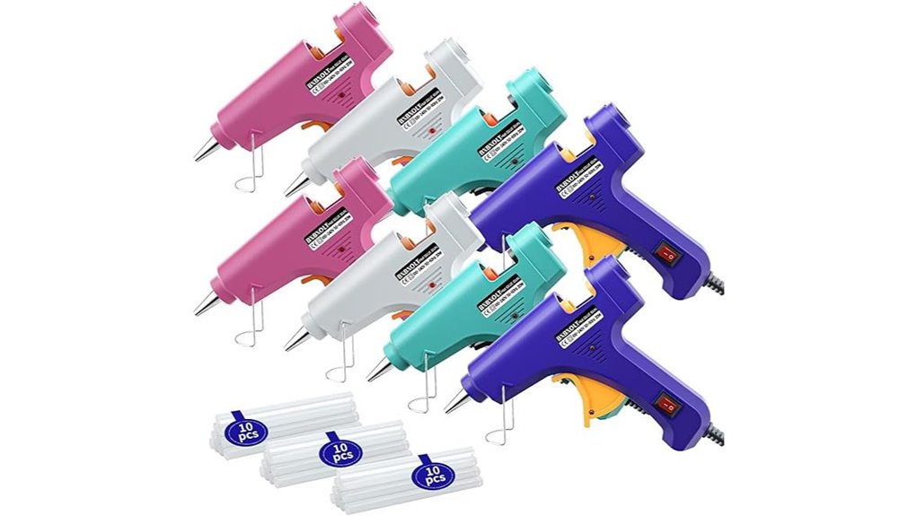 mini multicolored hot glue set