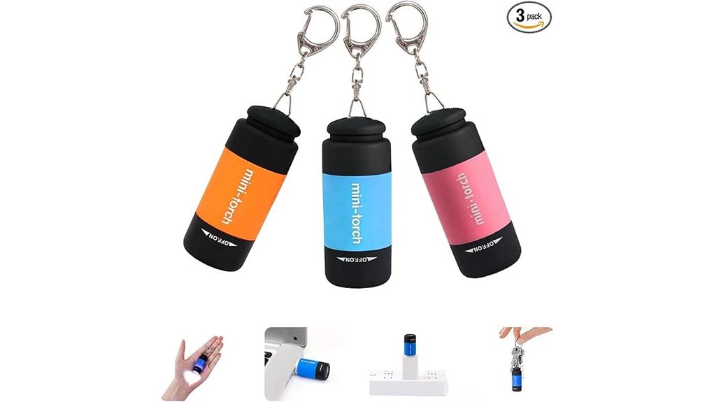 mini rechargeable keychain flashlights