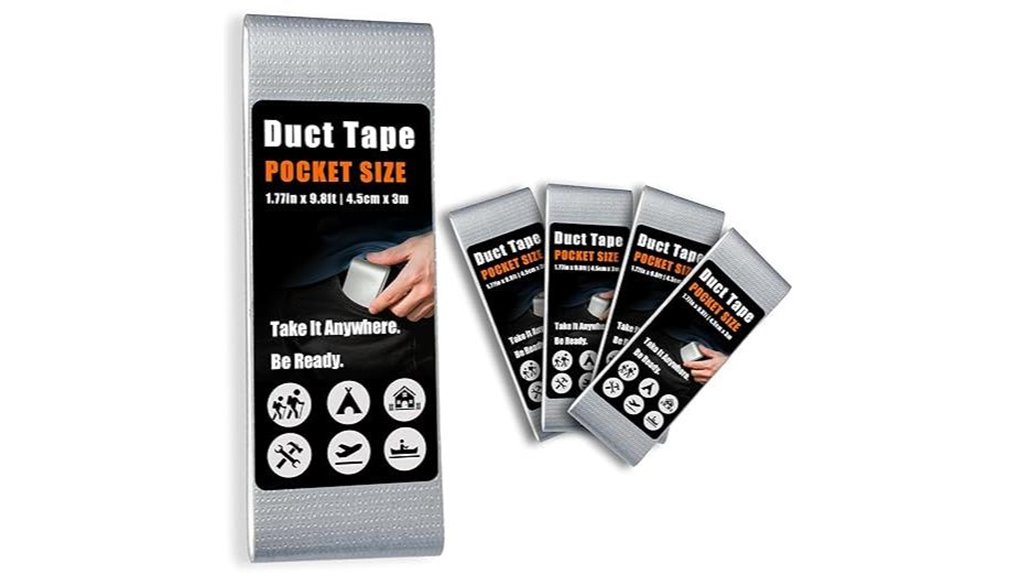 mini silver waterproof duct tape
