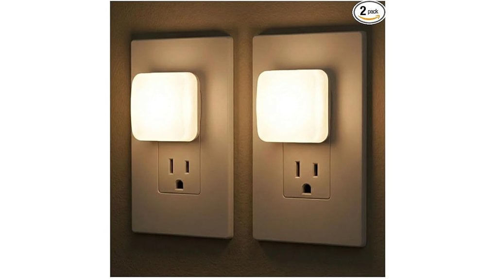 mini square led nightlights 2 pack