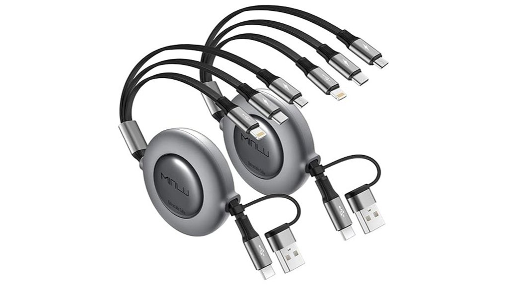 minlu 3 in 1 retractable chargers