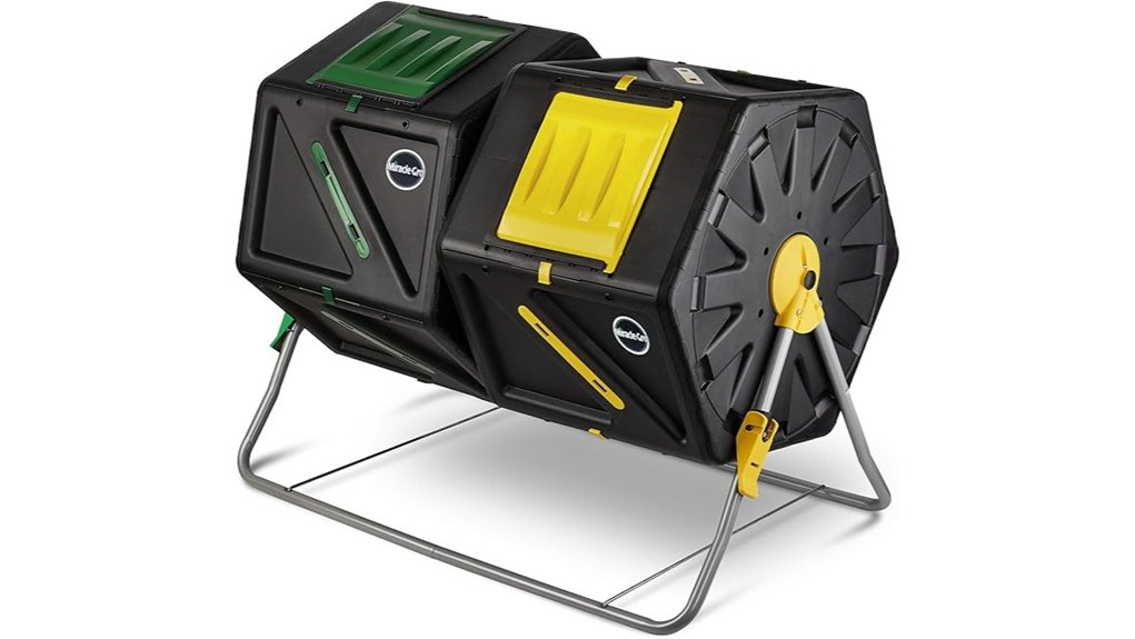 miracle gro 55 4gal dual chamber compost tumbler