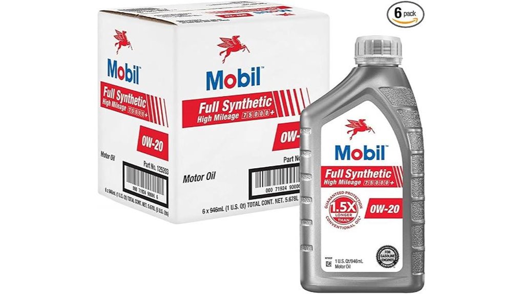 mobil 0w 20 high mileage oil