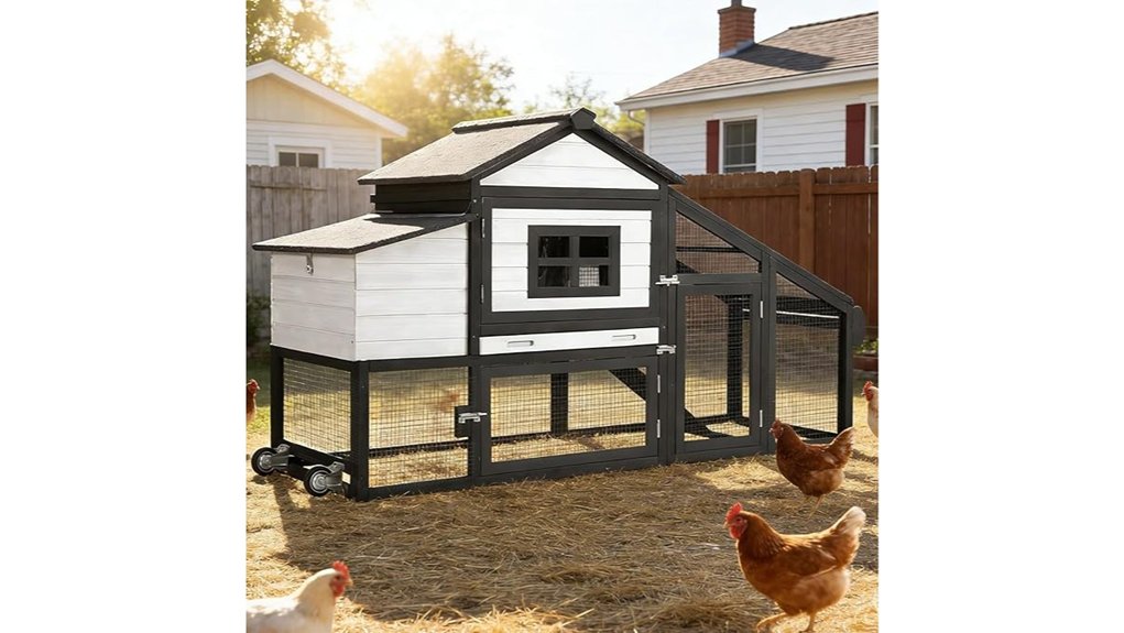 mobile chicken coop with run