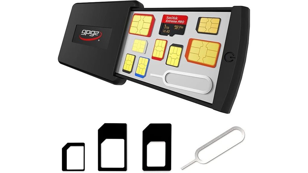 mobile sim and sd organizer