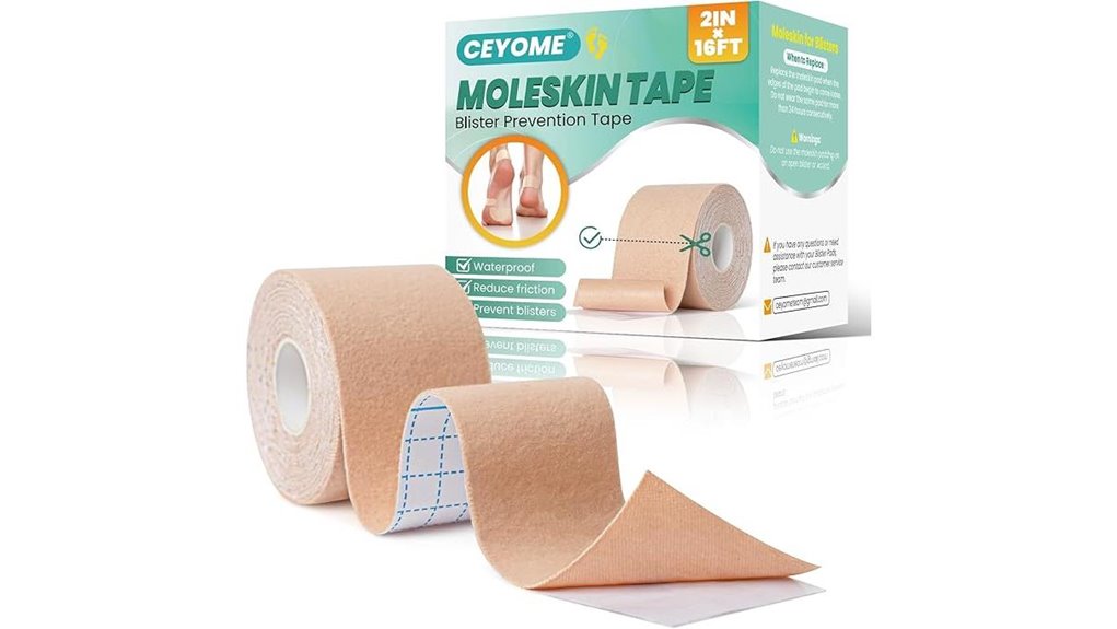 moleskin blister prevention tape