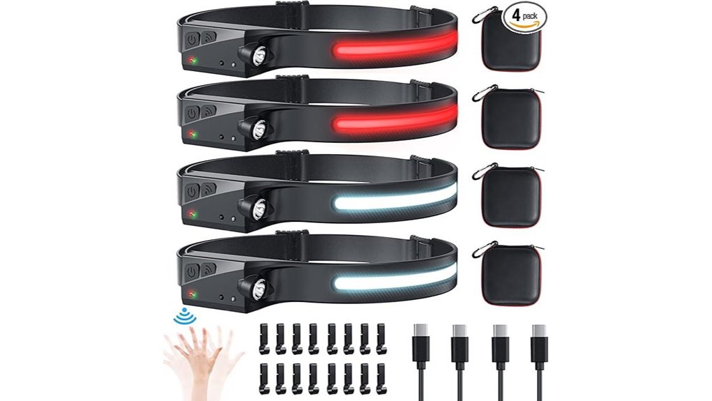 motion sensor rechargeable led headlamps