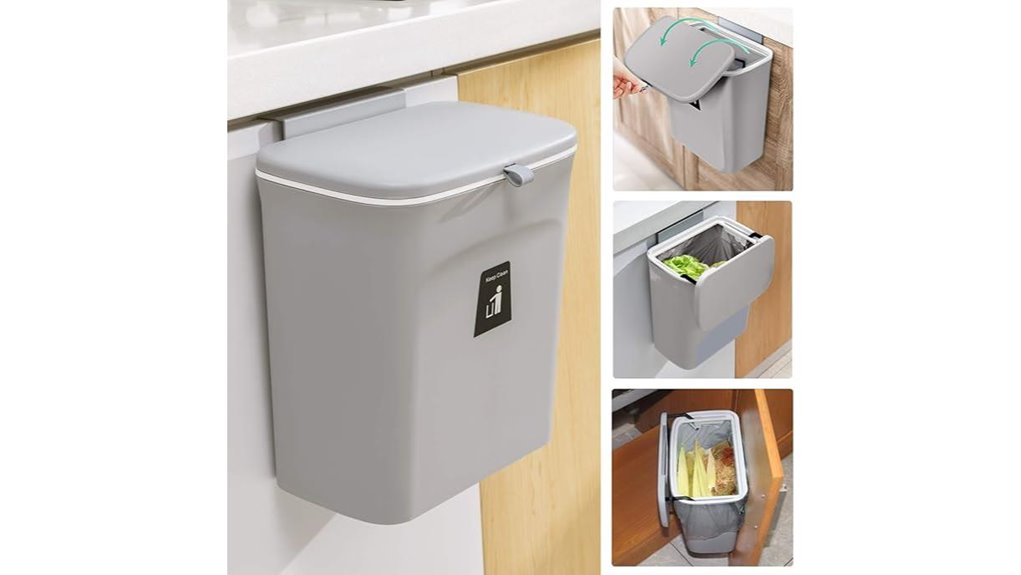 mountable 2 4 gallon kitchen compost bin