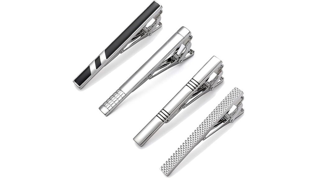 mozeto silver tie bar clip