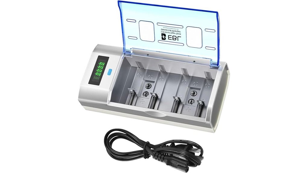 multi bay lcd battery charger