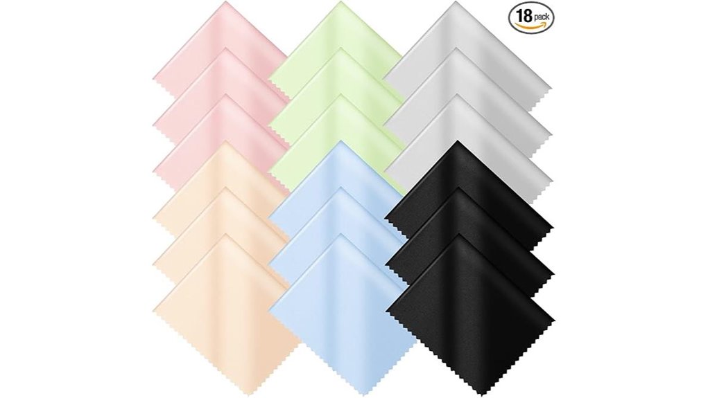 multicolor 18 pack microfiber cloths