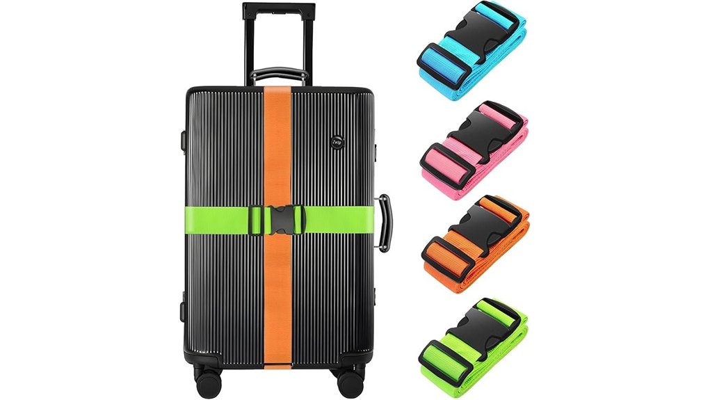 multicolor 79 inch tsa straps