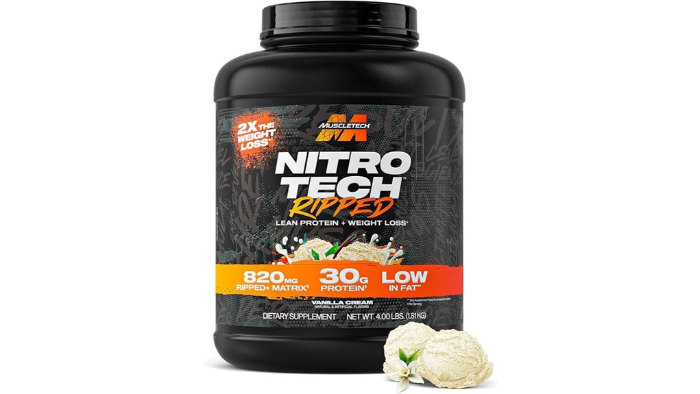 muscletech nitro tech ripped vanilla cream