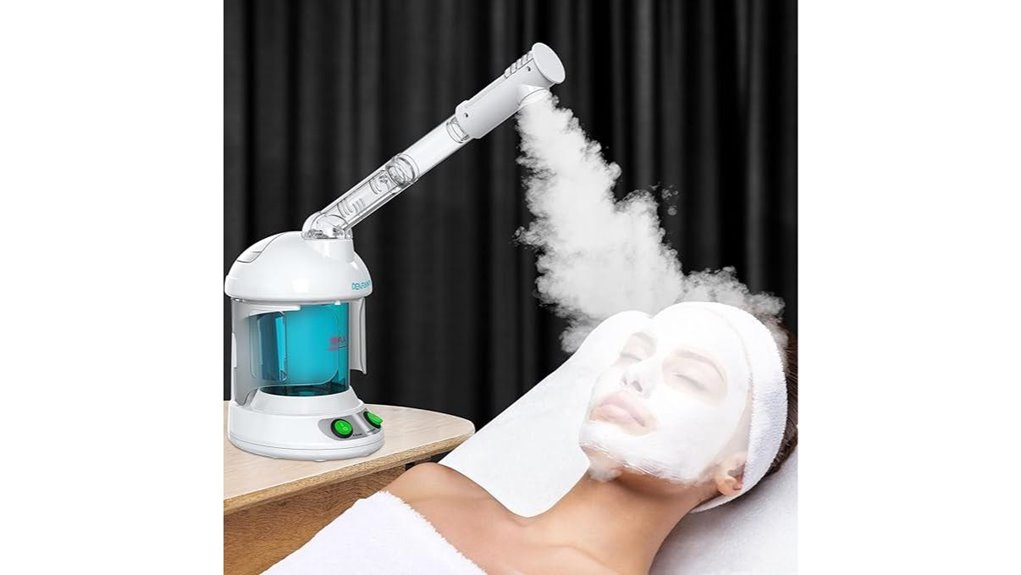 nano ionic facial steamer with rotating