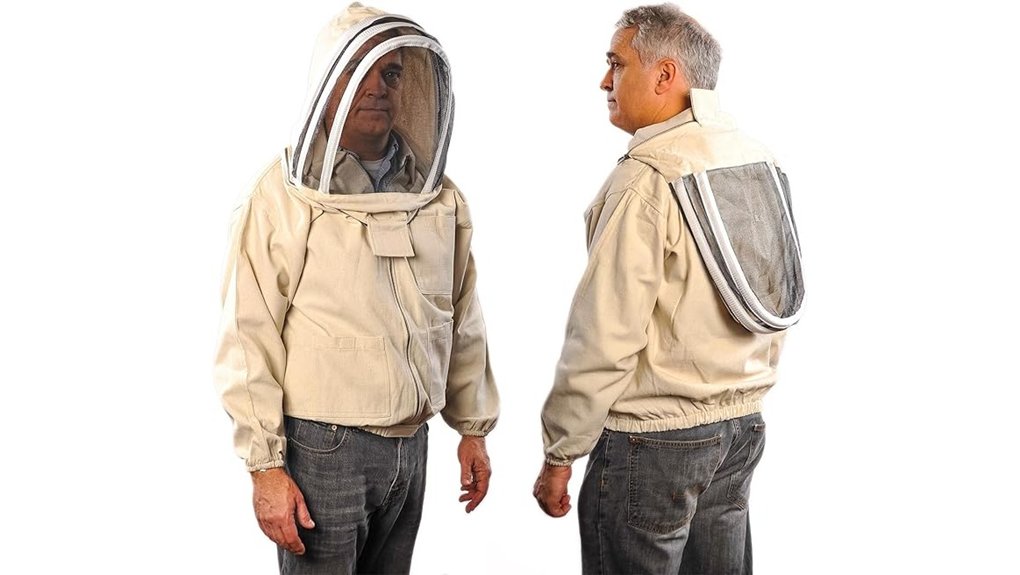 natural xl bee jacket with veil