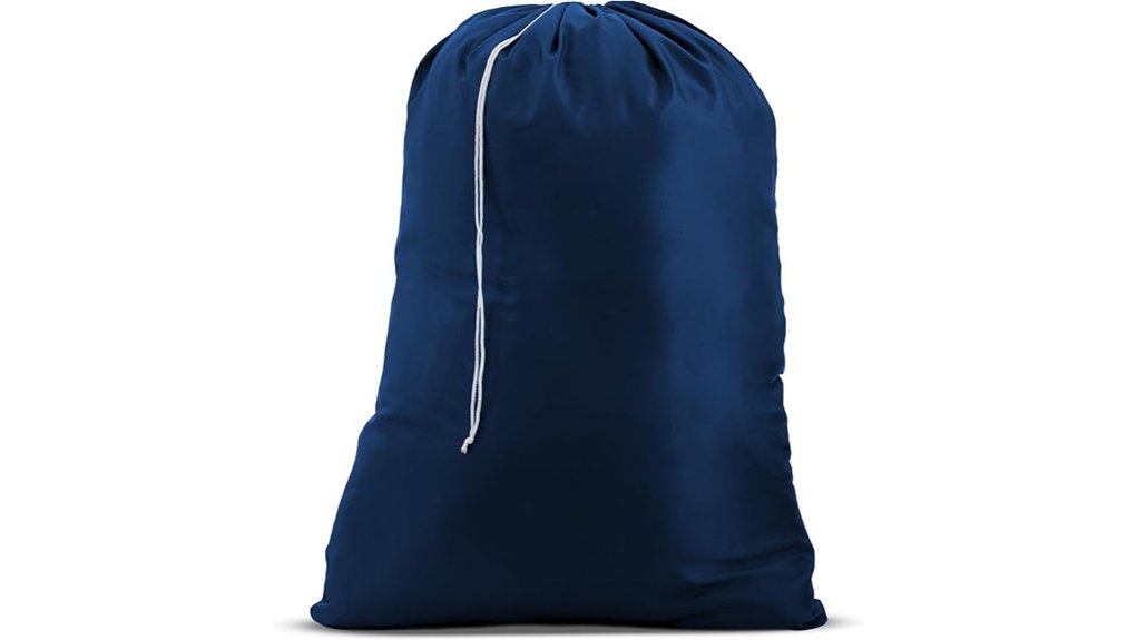 navy nylon laundry bag with locking