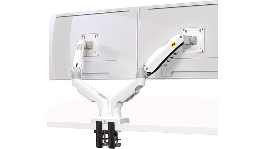 nb north bayou dual monitor desk mount