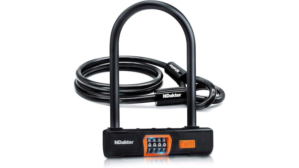 ndakter four digit heavy duty bike lock