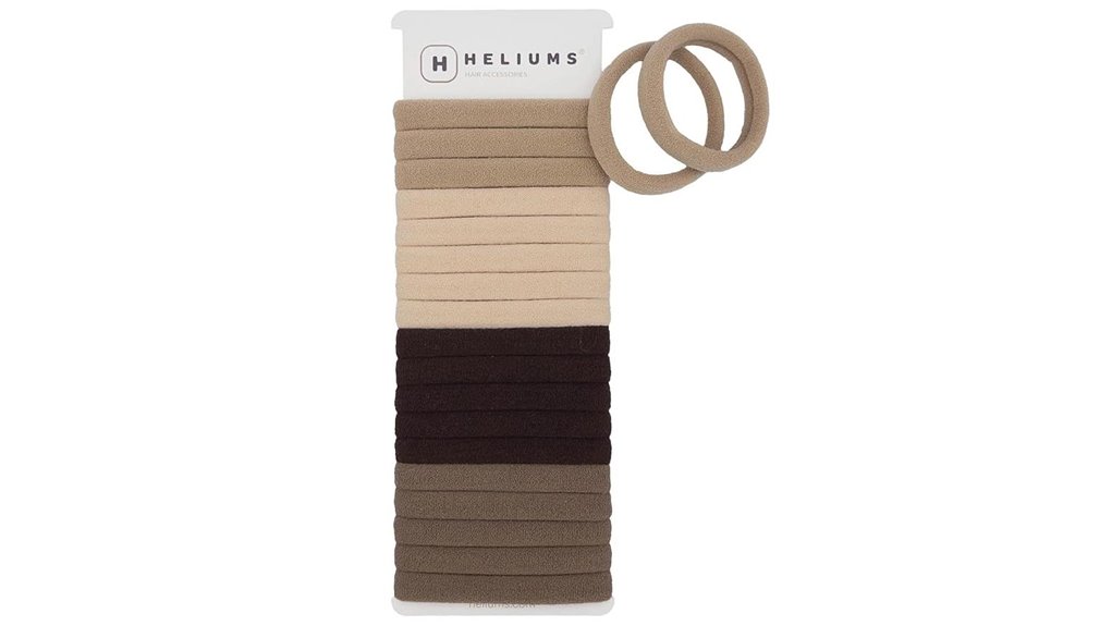 neutral seamless nylon hair ties