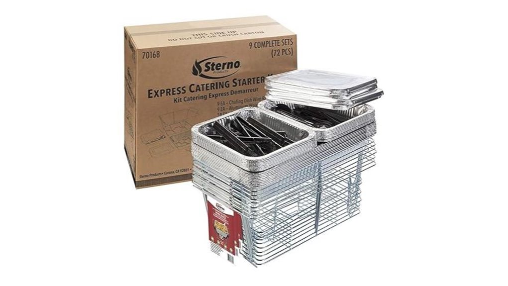 nine piece chafing dish buffet set