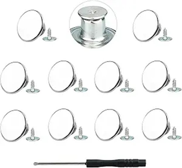 no sew bronze jean snaps