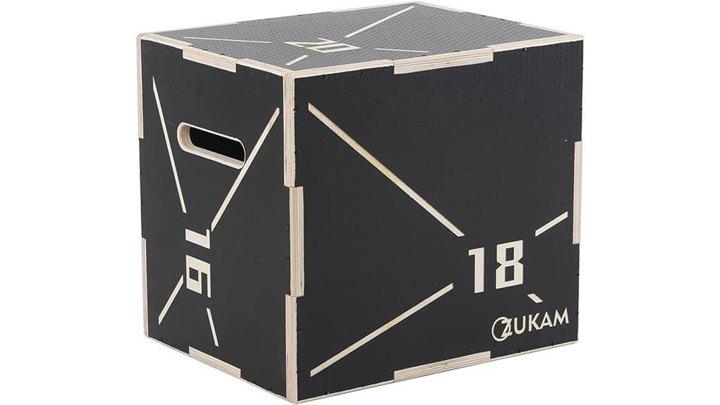 non slip 3 in 1 wooden plyo box