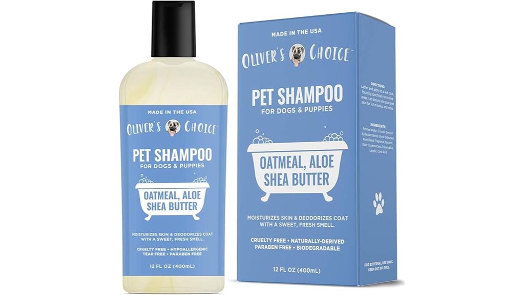 oatmeal and aloe dog shampoo