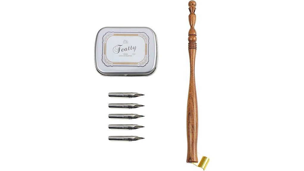 oblique wooden calligraphy pen