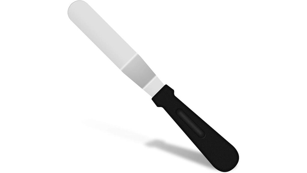 offset stainless steel icing spatula