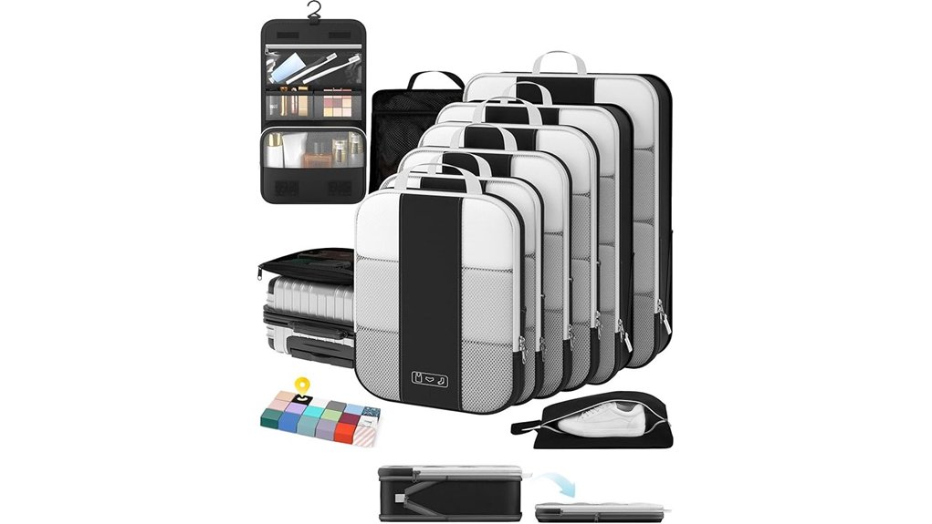 olarhike ten pack black packing cubes
