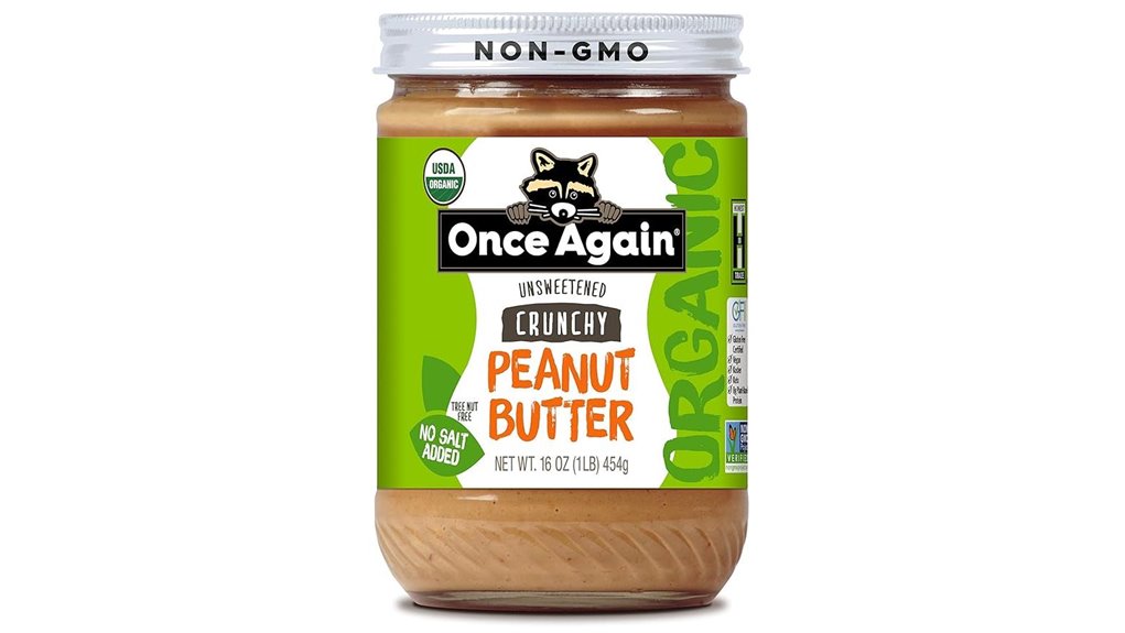 once again organic crunchy peanut