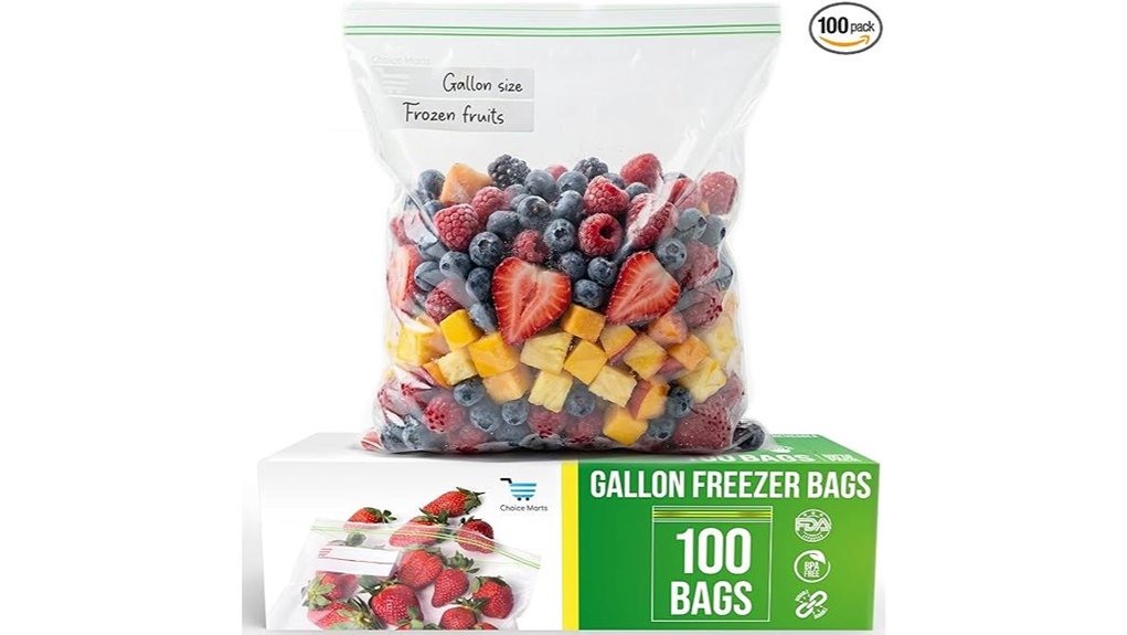 one gallon resealable freezer bags
