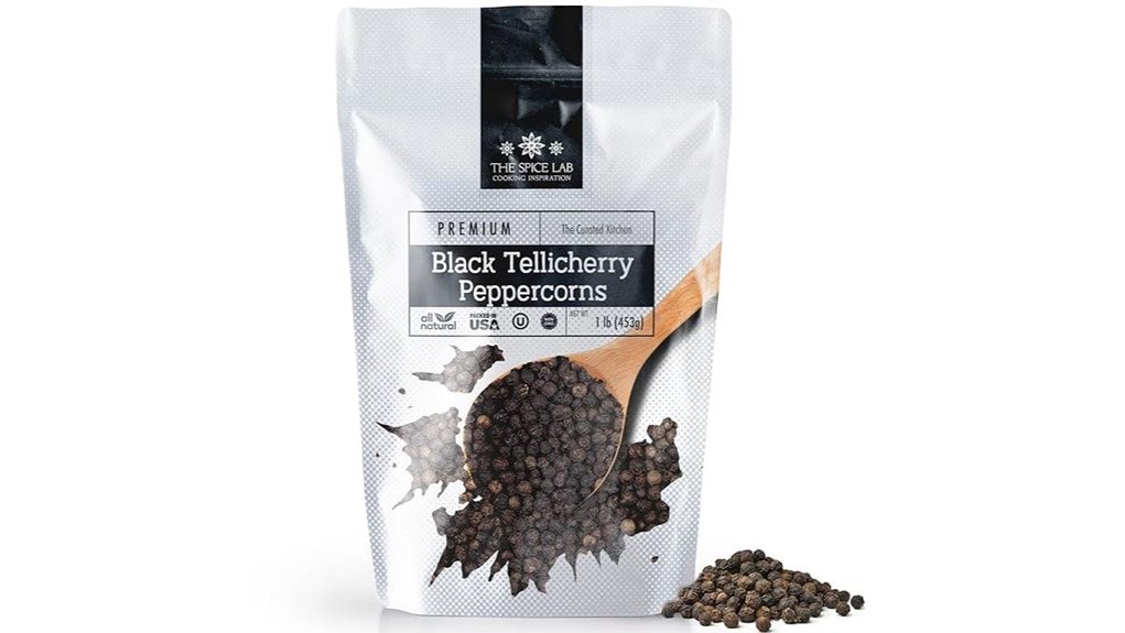 one pound tellicherry black peppercorns