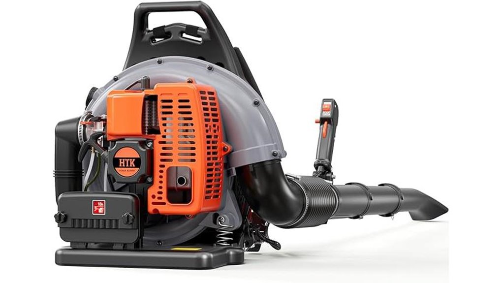 orange htk 63cc backpack leafblower