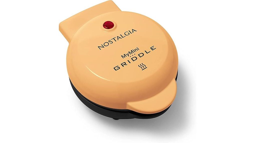 orange mini nonstick electric griddle
